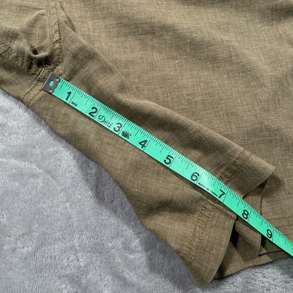 Prana Furrow Shorts Mens 38 Tan Hemp Blend Outdoor Hiking Casual Performance - Picture 8 of 9
